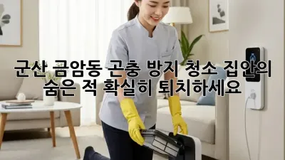 군산 금암동 곤충 방지 청소: 집안의 숨은 적, 확실히 퇴치하세요!